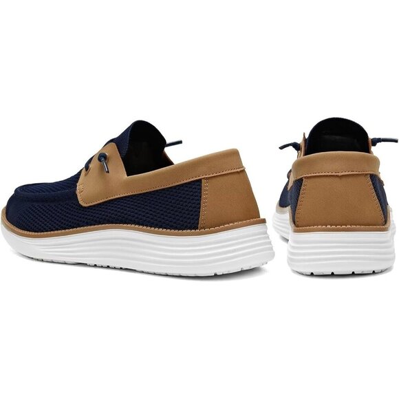 〽️Closed Toe Loafers Sneakers Men\'s Dark Blue Mesh Slip On Lightweight Soft Sole main image 5